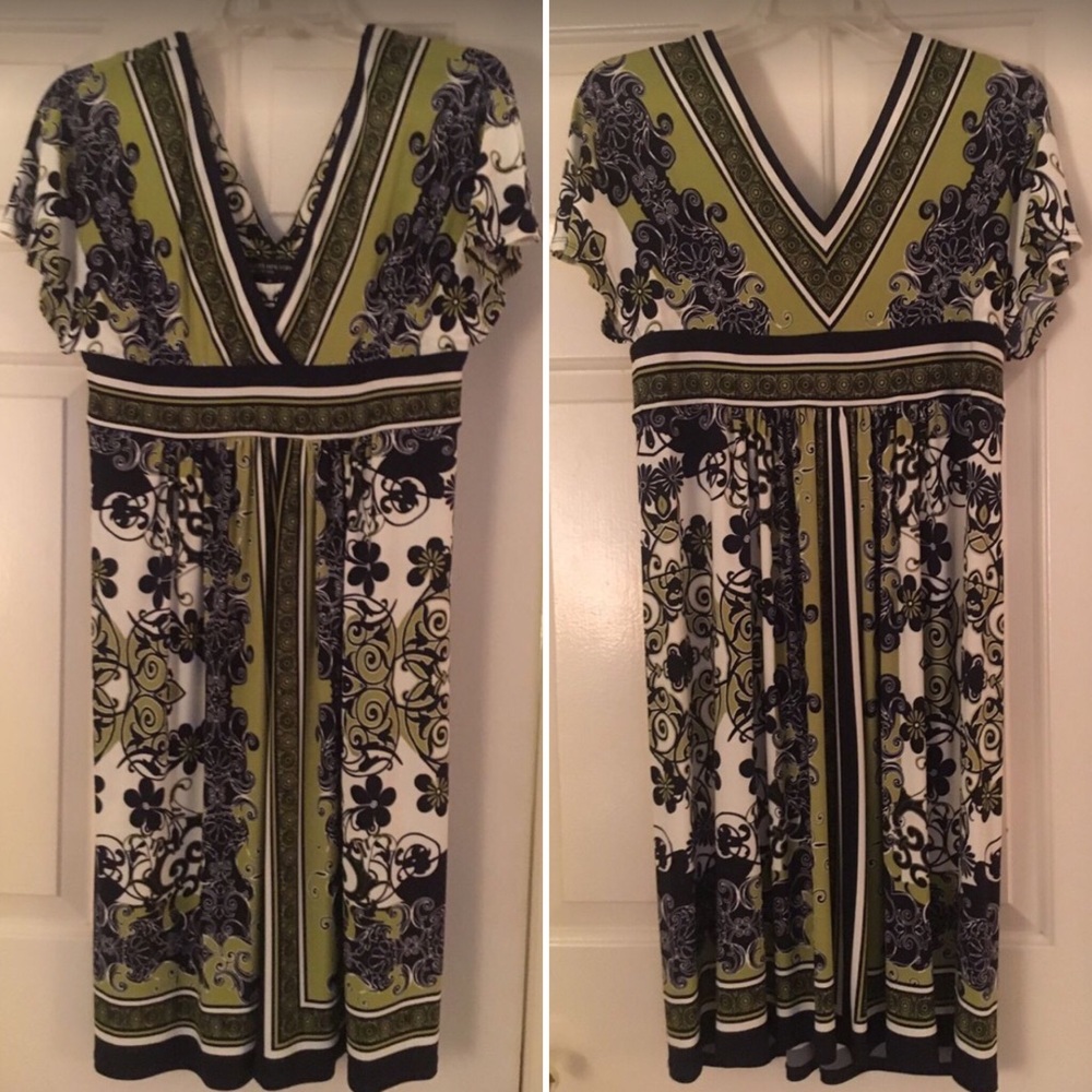 Jones New York Casual Printed A-Line Dress- 10P